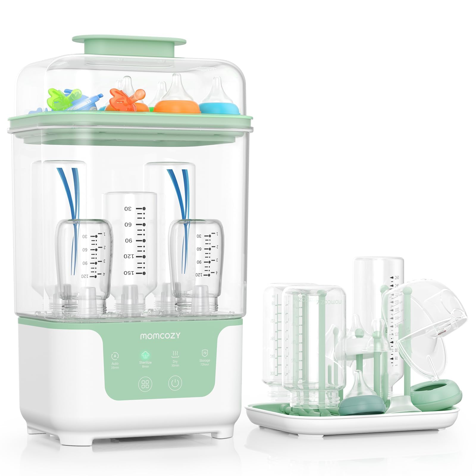 Momcozy Electric Bottle Sterilizer and Dryer, Holds 6 Bottles, 4 in 1 Device for