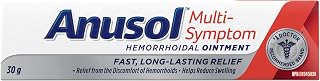 Anusol Multi-Symptom Hemorrhoidal Ointment, Hemorrhoid Relief, 30 g | Fast, long-lasting relief from the discomfort of hemorrhoids with a smooth, easy-to-apply ointment