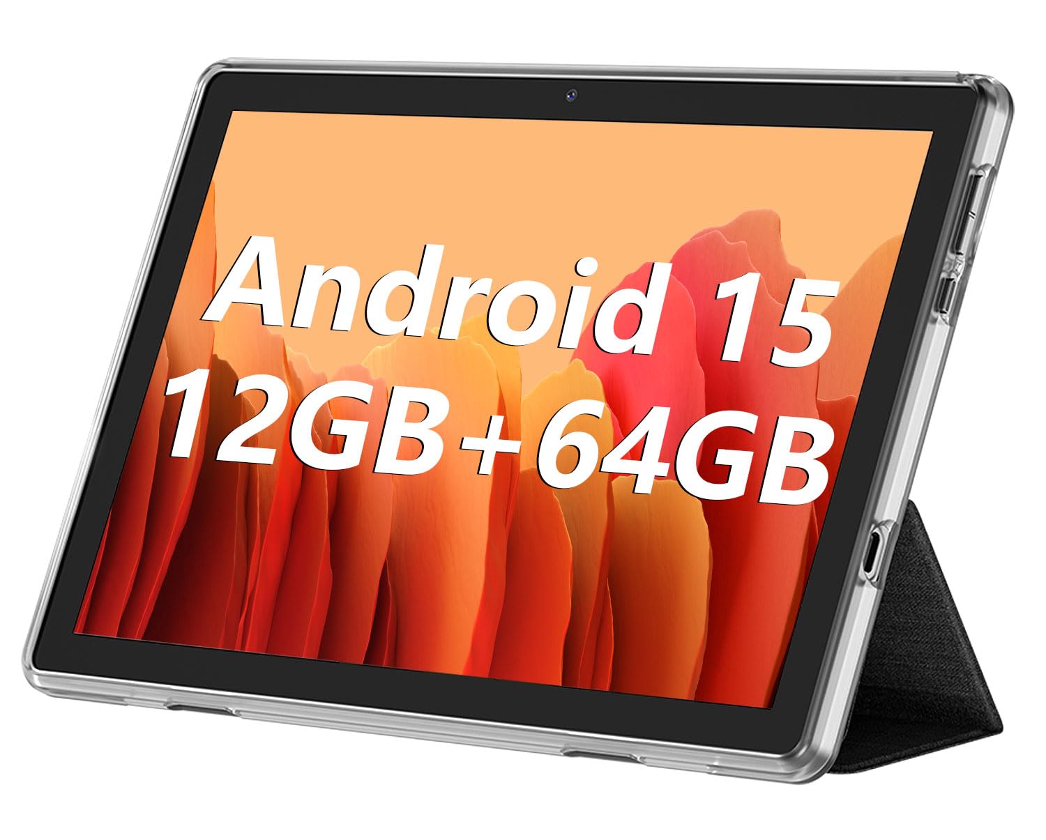 ECOPAD 10.1 Inch Tablet, Android 15 Tablets 12GB(4+8) RAM / 64GB ROM / 1TB SD Ca