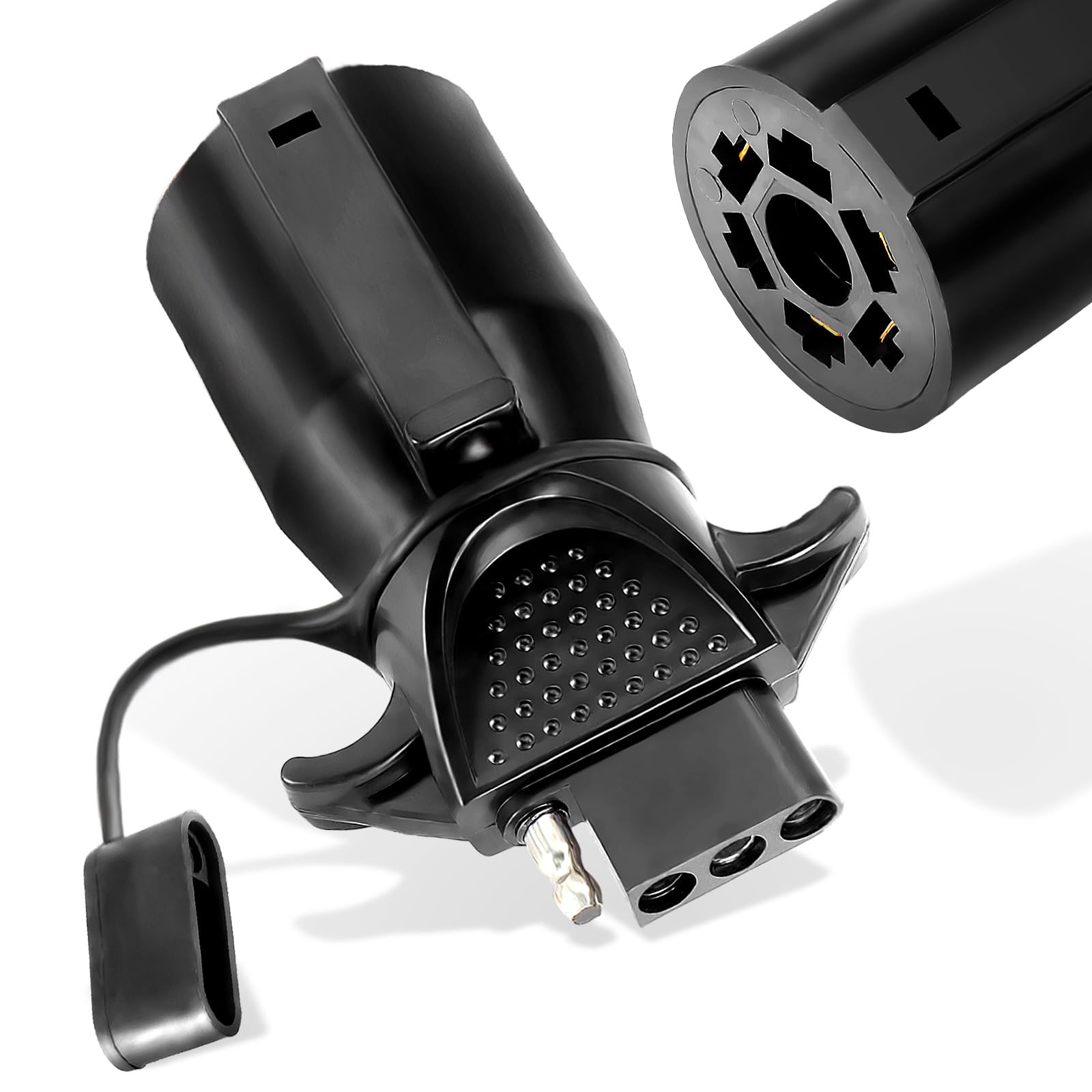 Agrieyes TM8006C 7 Pin to 4 Pin Trailer Adapter | 7 Way Blade to 4 Way Flat Trai