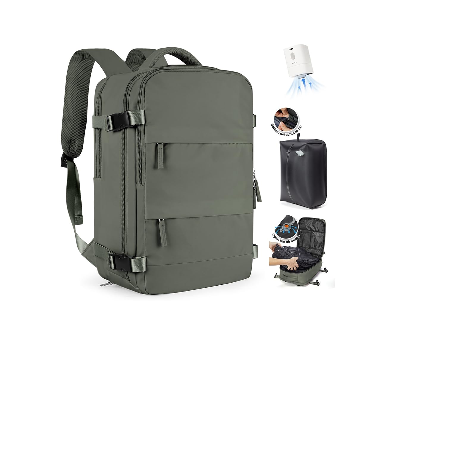 SZLX Vacuum Backpack Travel Bag with Pump Ryanair Cabin Bags 40x30x20