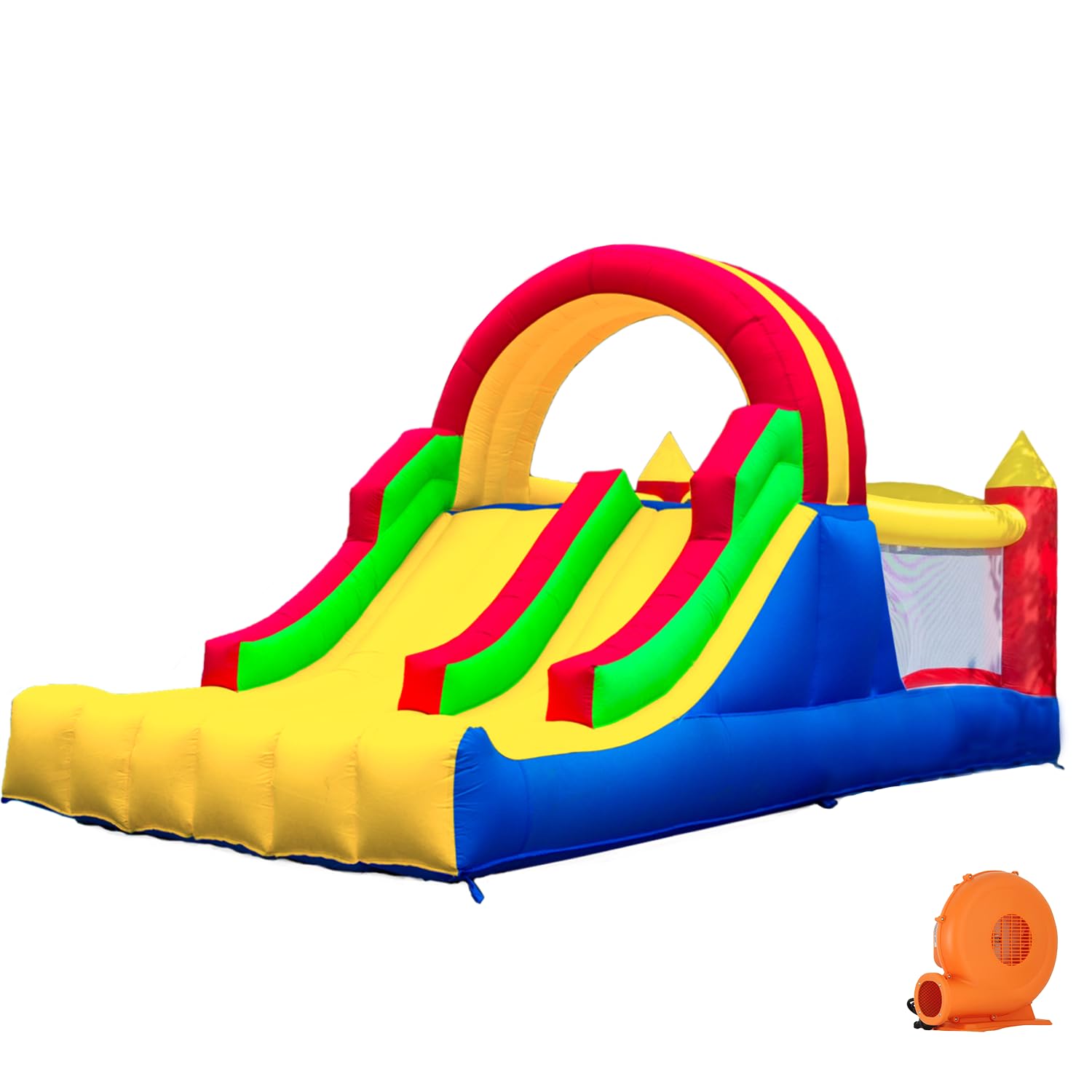 HuaKastro 16x7.2FT Bouncy Castle with 2 Racing Slides & Large Climbing Wall, 3 i