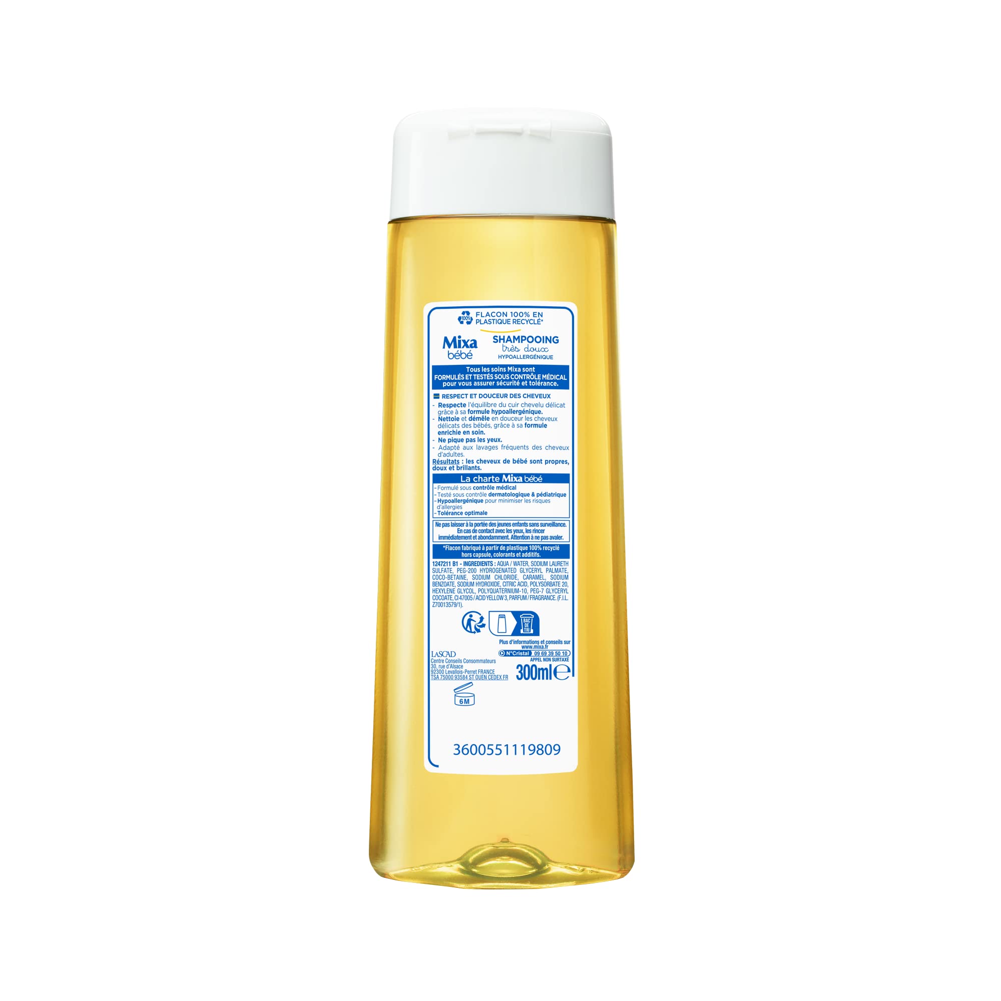 Mixa Baby Hypoallergenic Shampoo 300 ml (Pack of 2)