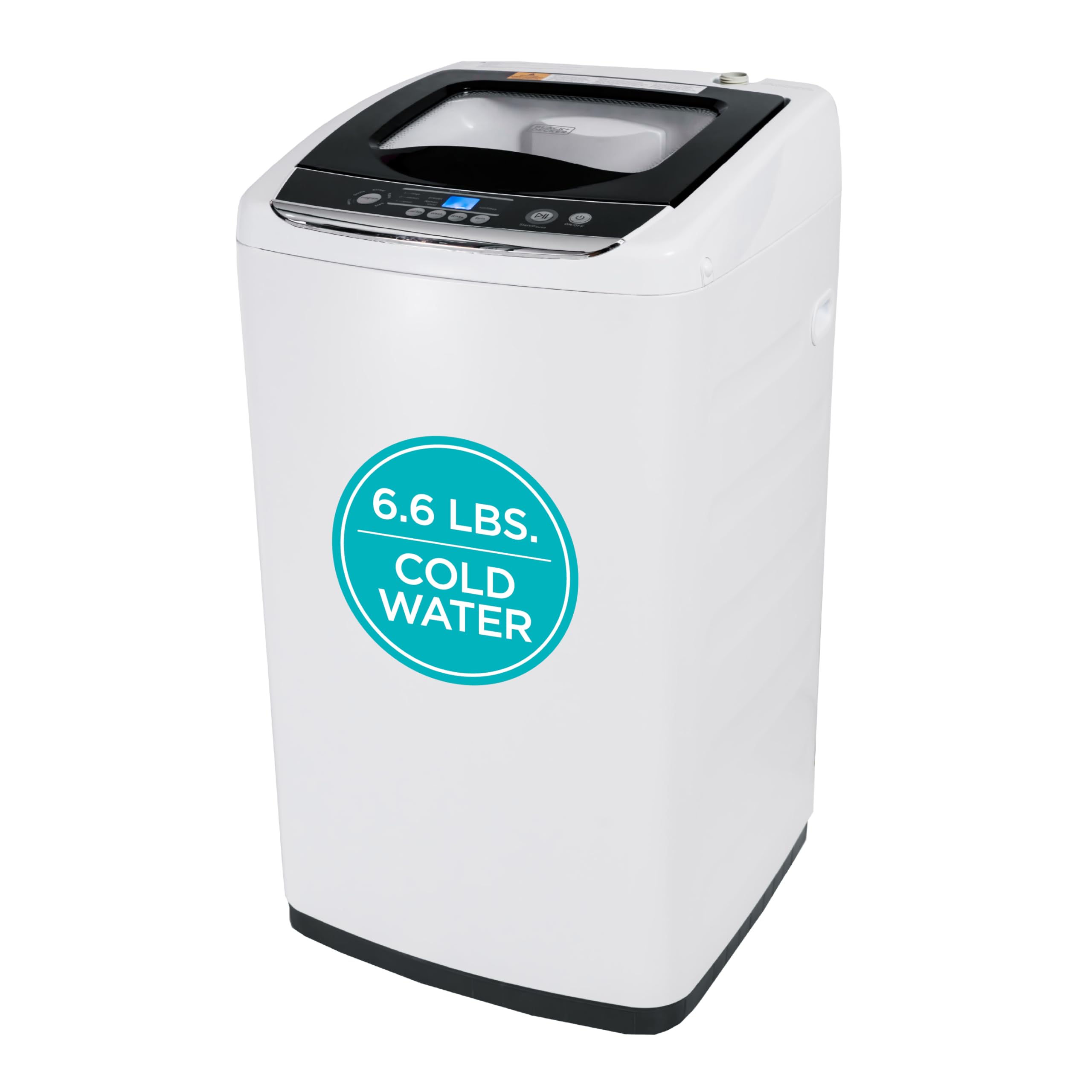 BLACK+DECKER 0.9 Cu. Ft. Portable Washer, 6.6 lb. Capacity, BPWM09W, White | 6.6
