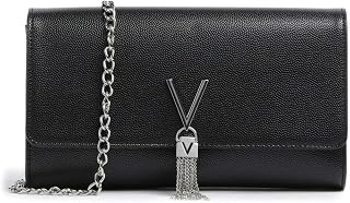 Valentino Divina, Clutch Bag, Women, Black, 4.5x12x27 Centimeters (B x H x T)
