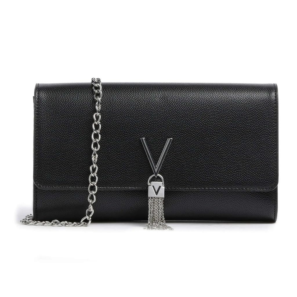 Valentino Divina, Clutch Bag, Women, Black, 4.5x12x27 Centimeters (B x H x T)