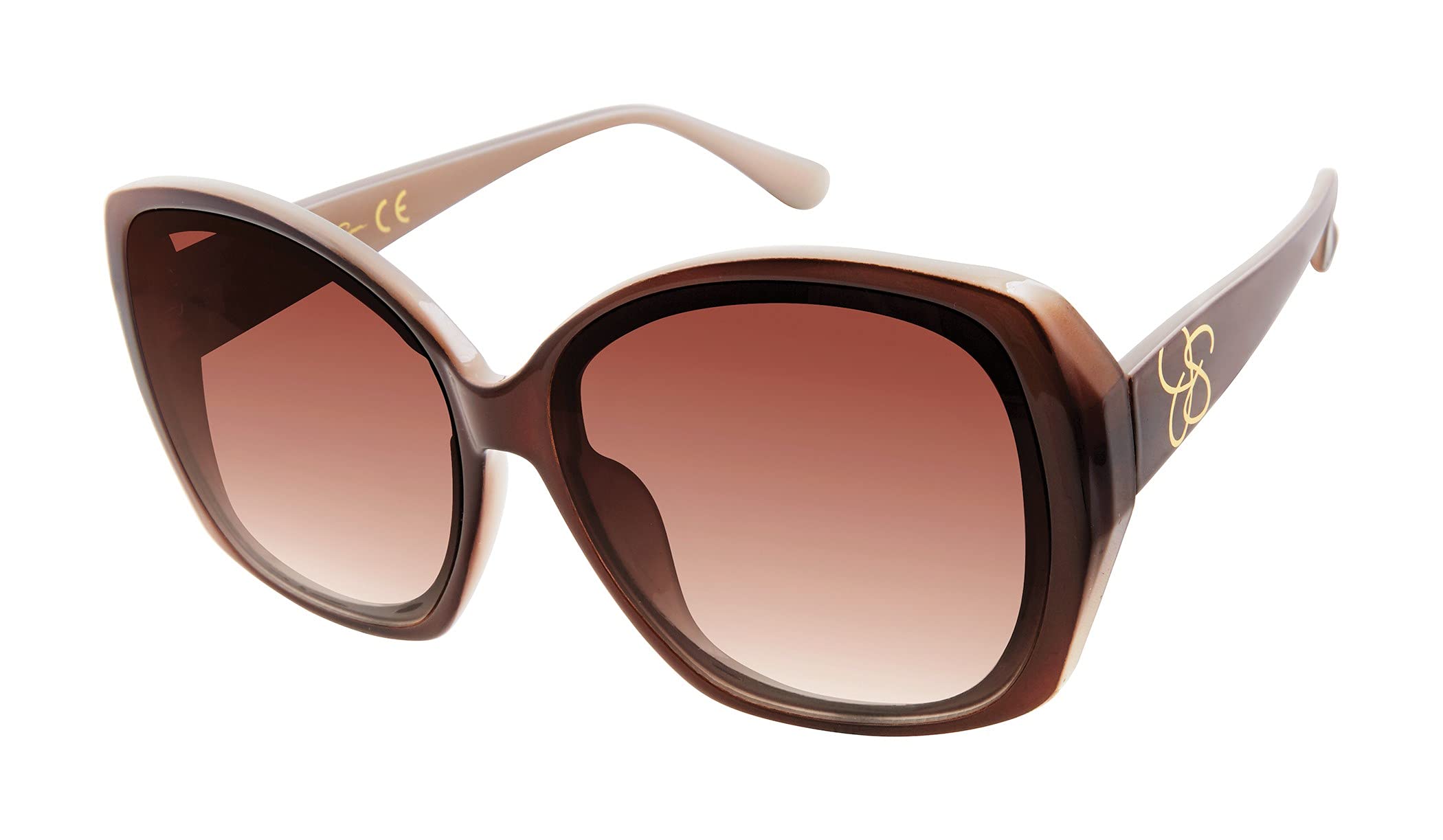 Jessica Simpson womens J5839 Oversized Women's Butterfly Sunglasses With 100% Uv