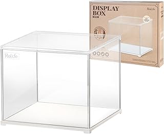 Rolife Dust Cover for Miniature House Building Sets, Stackable Acrylic Display Case with Door Dustproof Prevention (10.6x8.6x8.5inch)