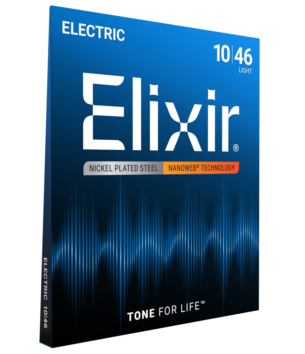 Elixir 12052 Strings Electric Guitar Strings w NANOWEB Coating, Light (.010-.046