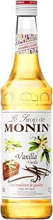 MONIN Premium Vanilla Syrup 700ml, for Coffee and Cocktails, Vegan | 100% natural flavours and colourings, vegan-friendly, allergen-free, latte creation, cocktail mixer, bar and cafe essential