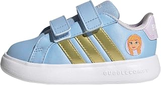 Adidas Unisex Kids 0-24 adidas Disney Frozen Grand Court 3.0 Shoes Infants, Glow Blue/Gold Met./Ice Lavender, EU 26 1/2
