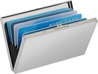 Stainless Steel Credit Card Wallet RFID Blocking Metal Case Pocket Bank ID Card Holder for Women and Men