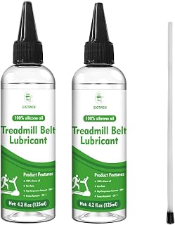 EIGTWEN 2 x 125ml Treadmill Lubricant for Belt, 100% Silicone Treadmill Oil | Treadmill Lube for Belt, High Temperature Resistant, Stable Performance, Suitable for Most Types of Treadmills