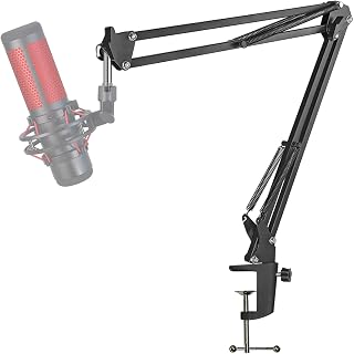 HyperX QuadCast Boom Arm Mic Stand - Boom Mic Arm Desktop Microphone Arm for Blue Yeti, Snowball, Razer Mic, FIFINE, SM7B and Most Microphone by YOUSHARES