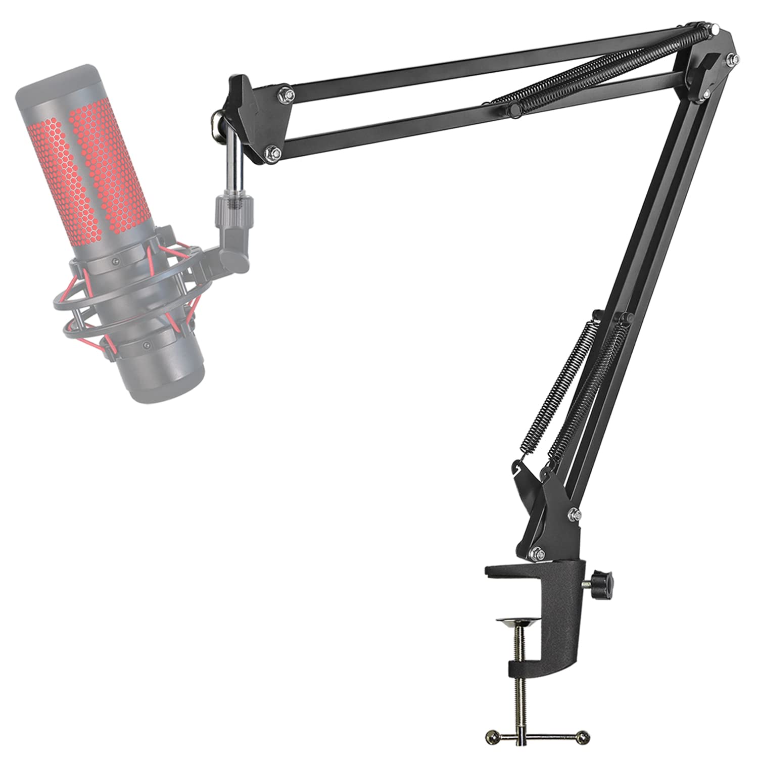 HyperX QuadCast Boom Arm Mic Stand - Boom Mic Arm Desktop Microphone Arm for Blu