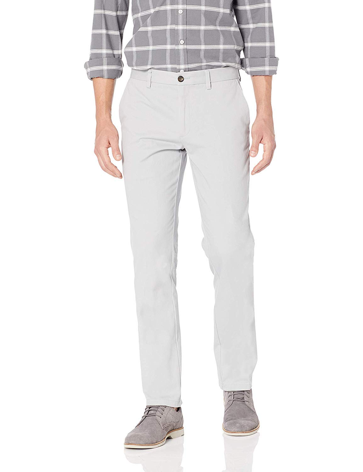 Amazon Essentials Mens Anti-Wrinkle & Flare Slim Fit Chino Trousers