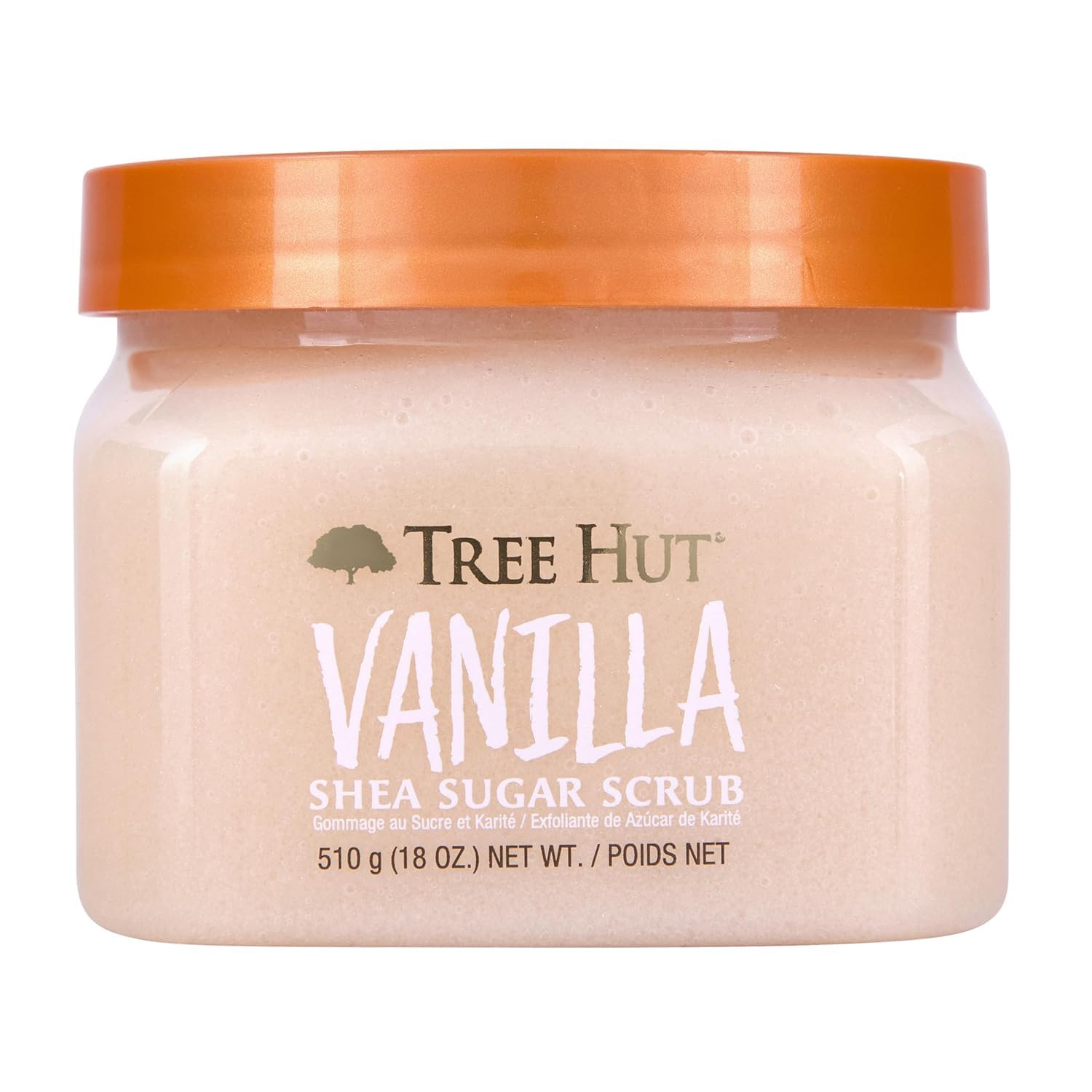Tree Hut Vanilla Body Scrub, Exfoliating Sugar Scrub, Vegan, 18 Oz | Exfoliating
