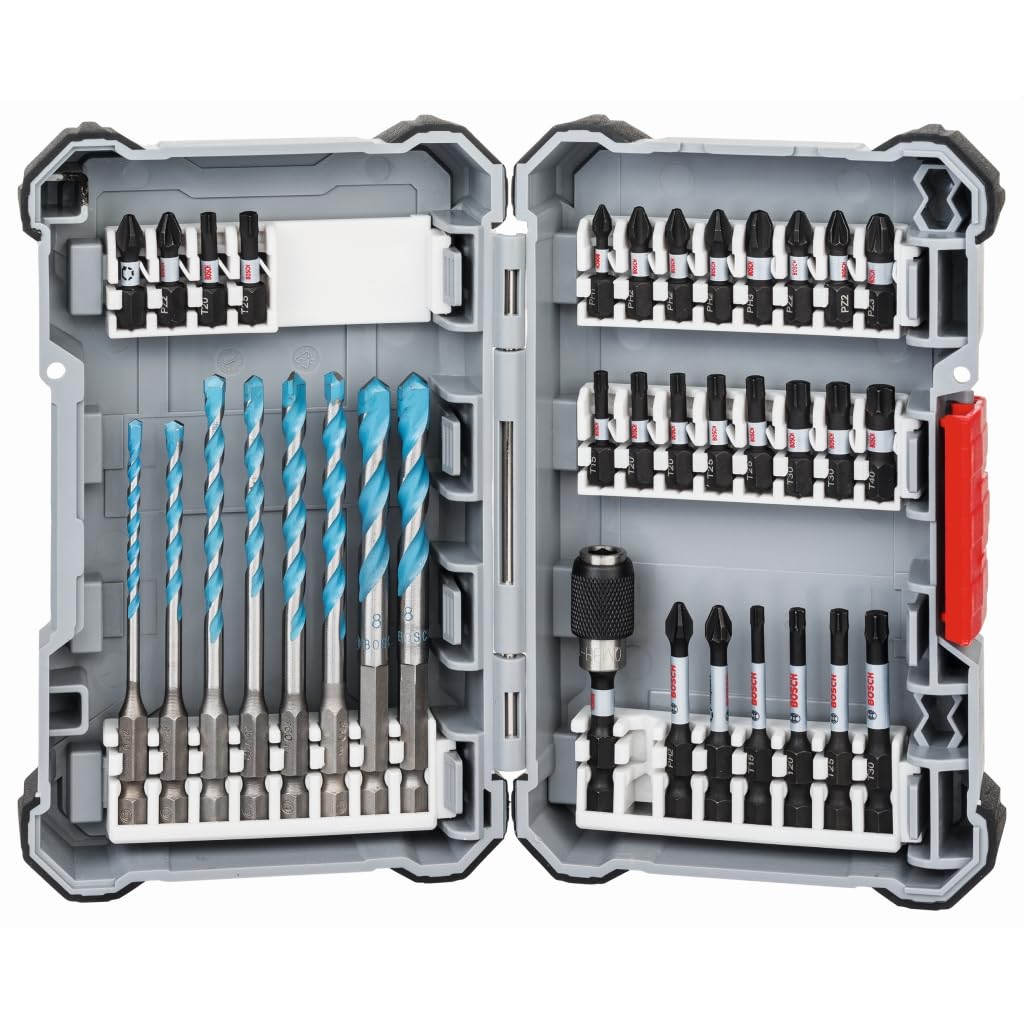 Bosch Professional 35 Piece Multi Construction & Screw Bit Set (Impact Control, 