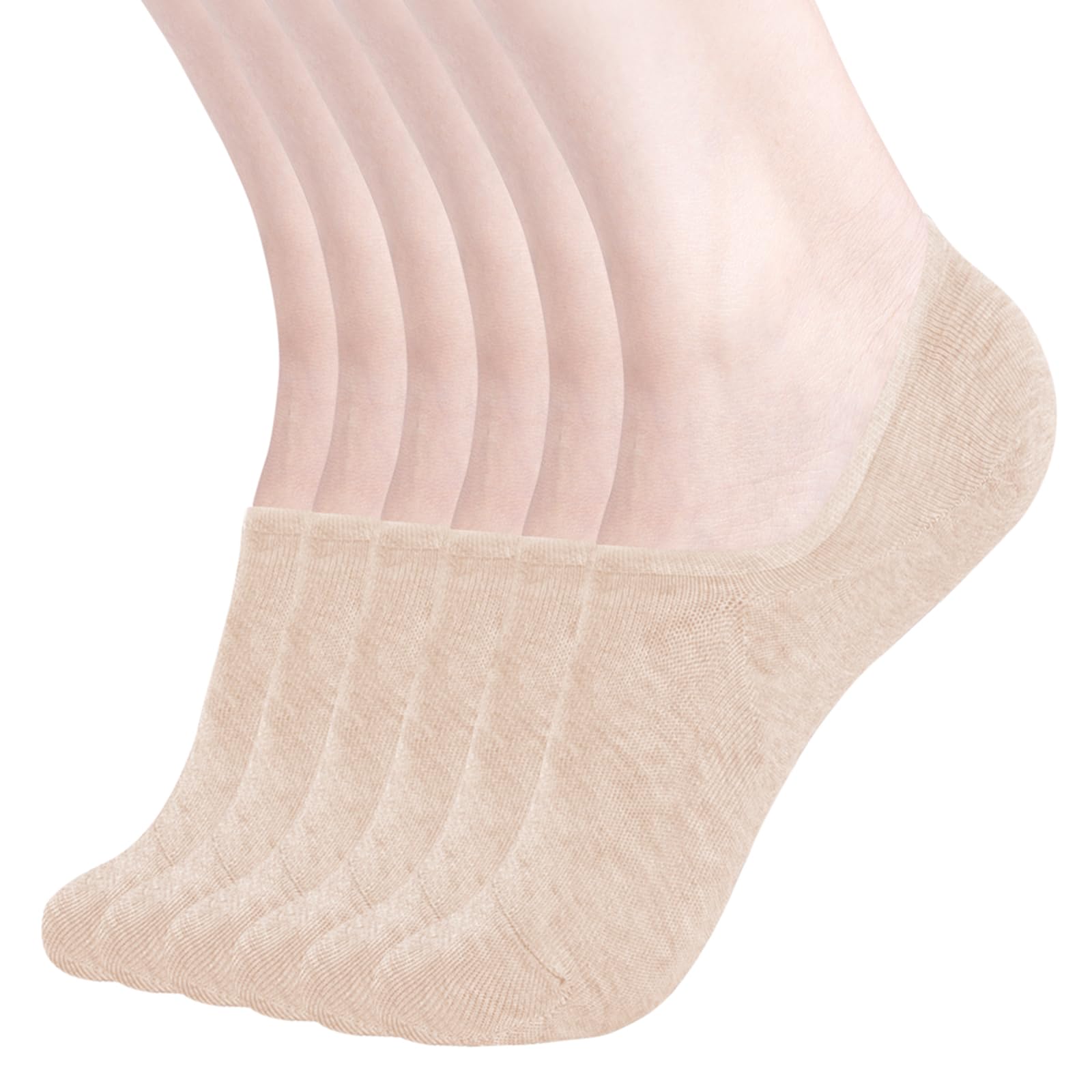 DIBAOLONG Womens No Show Socks Non Slip Flat Boat Line Low Cut Socks (6-12 Packs