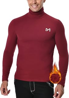 MEETYOO Men's Thermal Shirt, Long Sleeve Compression Shirt, Sports Undershirt, Baselayer Running Cycling Fitness T-Shirt