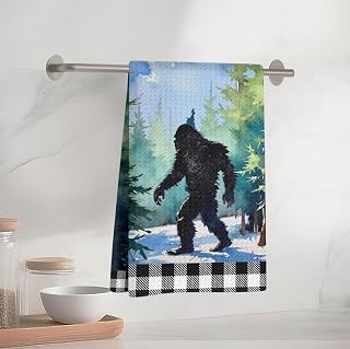 Forest Kitchen Towels 24 x 14 in Microfibre Reusable Kitchen Bathroom Home Farm Trees Durable Honeycomb Dish Drying Towel Gift