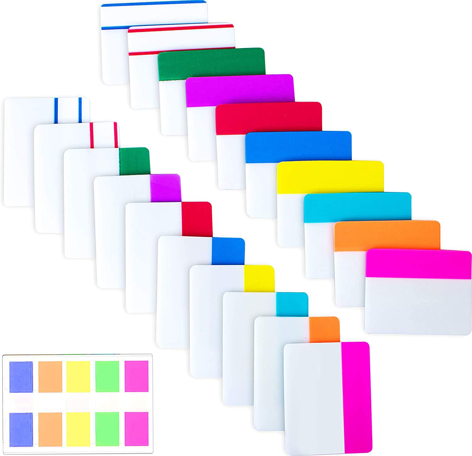 500 Pieces Tabs 2 Inch Sticky Index Tabs, Writable and Repositionable | File Tab