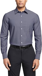 Tommy Hilfiger Men's Regular Fit Non Iron Solid Dress Shirt - Amazon Exclusive