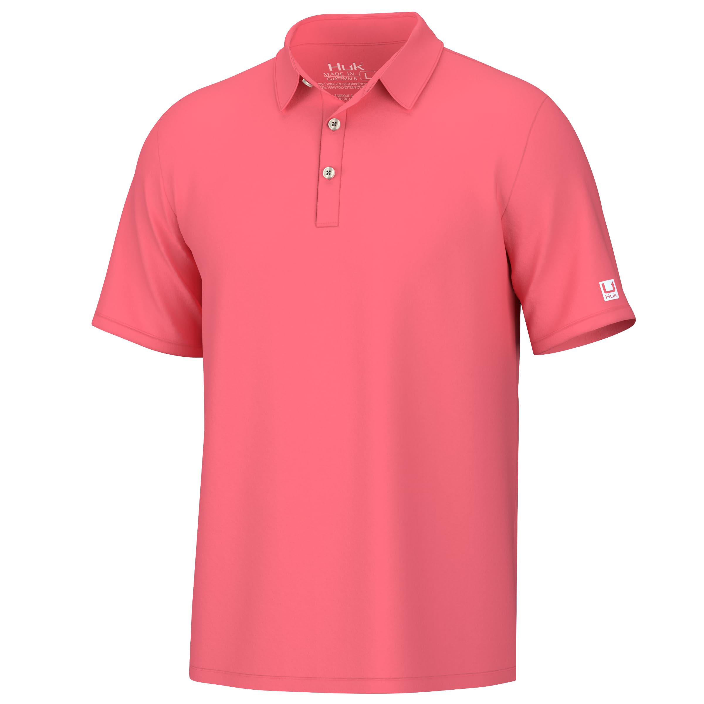 HUK Men's Pursuit Polo, Performance Short Sleeve Polo Shirt