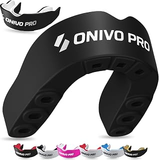 Dual Layer Sports Mouth Guard for Adults & Kids 11+, Premium Protection Gum Shield with Case, Boil and Bite Mouthguard for Boxing, Rugby, MMA, Karate, Hockey & Contact Sports