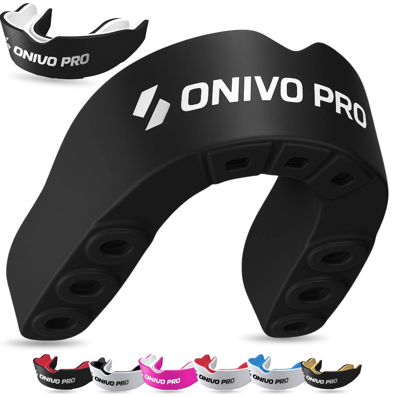 Dual Layer Sports Mouth Guard for Adults & Kids 11+, Premium Protection Gum Shie