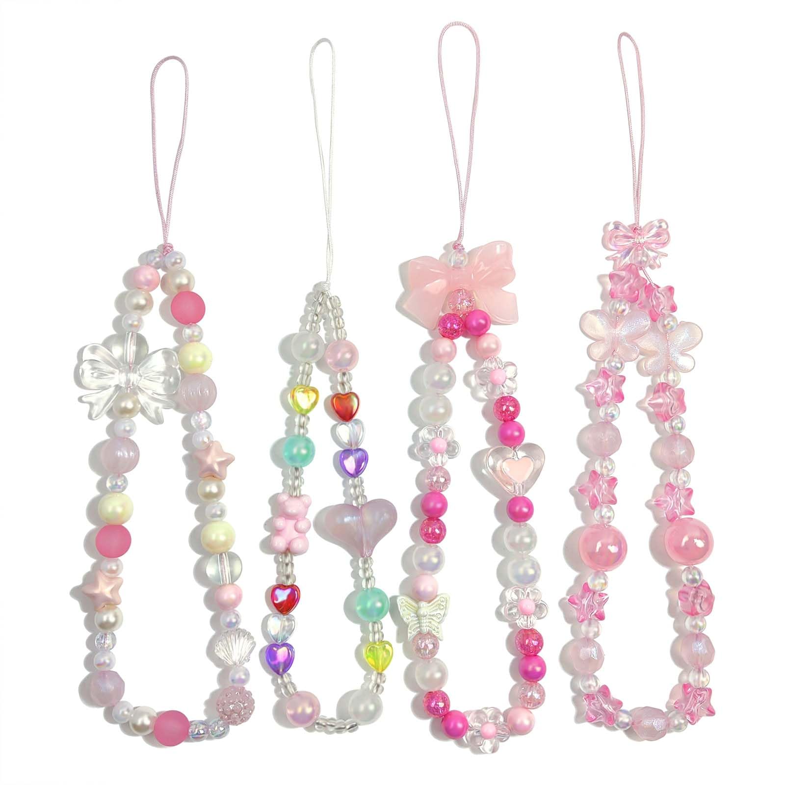AGEN KGEN Phone Charms Cute Beaded Phone Lanyard Wrist Strap Aesthetic CellPhone