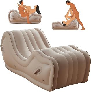 Automatic Inflatable BDSM Sex Sofa for G-Spot Positioning Sex Chair with Built-in Air Pump,Bondage Cushion for Couples,Quick-Inflate Adult Furniture Sex Toy for SM Games Sexual Pleasure (white)