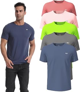3 or 5er Pack Sport Tshirts Herren Kurzarm,Funktionsshirt Atmungsaktiv & Schnelltrocknend,Fitness Shirt für Training,Laufen,Wandern,Gym,Outdoor-Sport