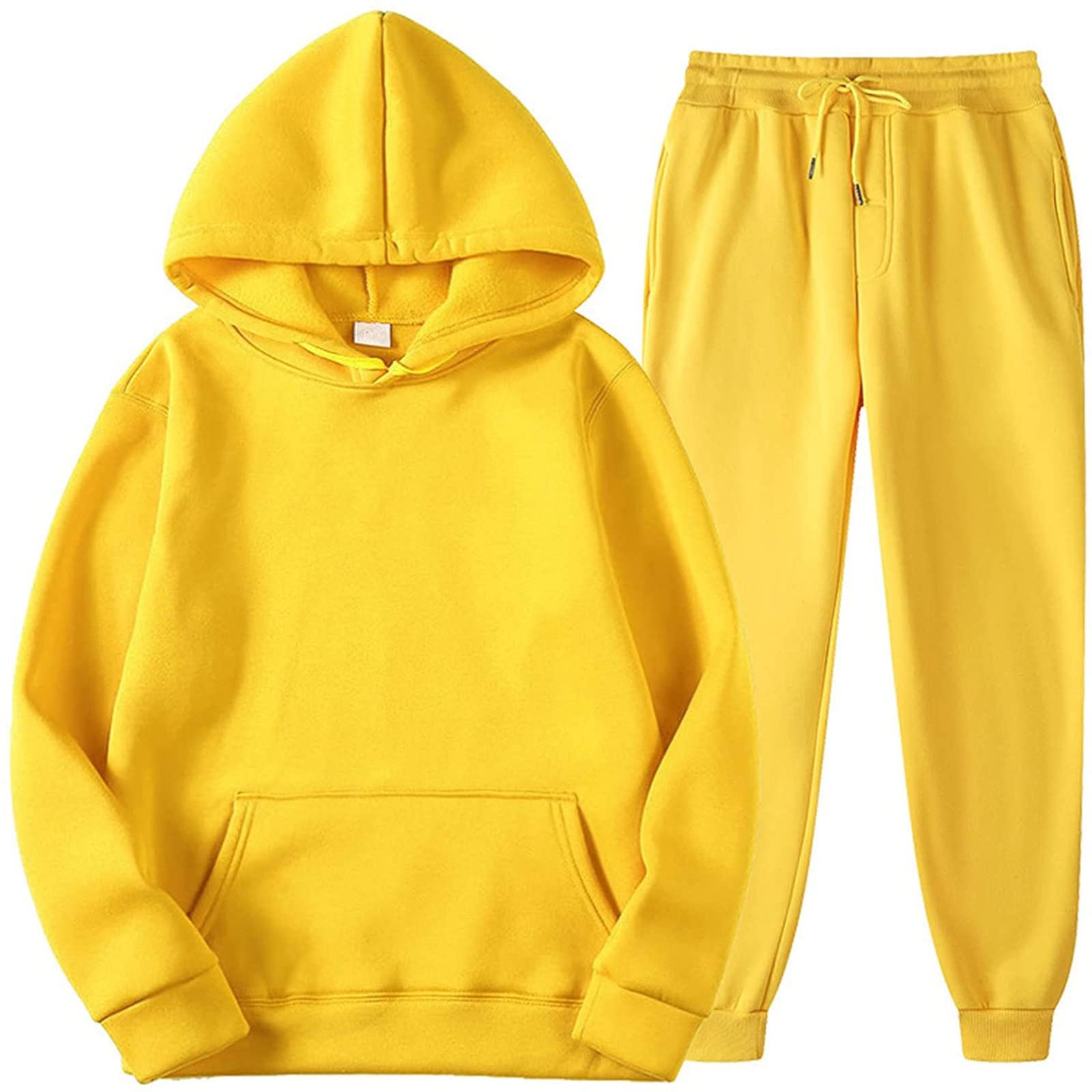 tuduoms Women's Track Suits 2 Piece Casual Solid Jogger Sports Pockets Sweatsuit