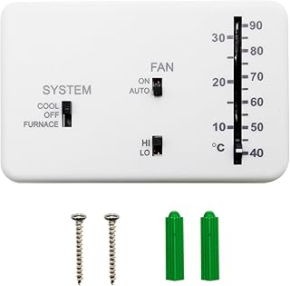 EATAKWARD Replacement for Dometic 3106995.032 RV Thermostat RV Analog Thermostat (Cool Only/Furnace) White