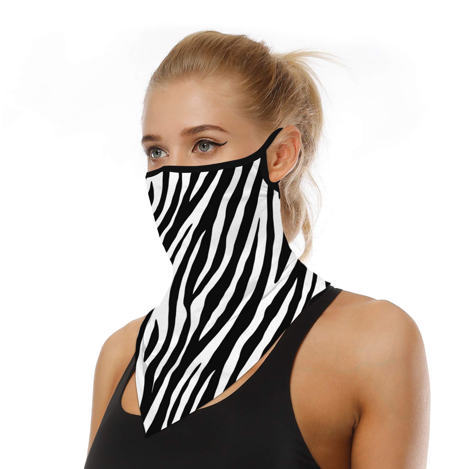 YAYOUREL Neck Gaiter Face Mask Bandanas for Men Women UV Face Scarf Cover Ear Lo