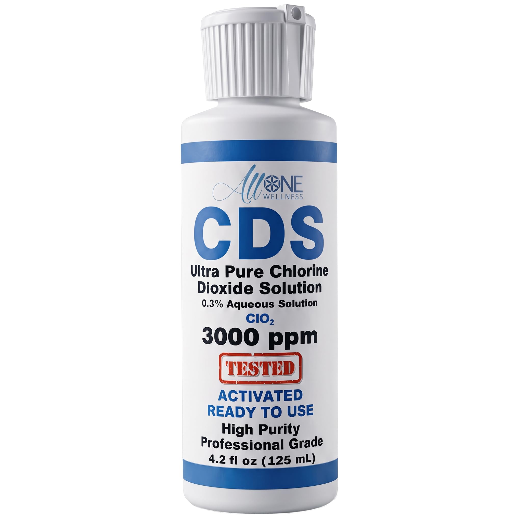 Chlorine Dioxide Solution Ultra Pure CDS 3000 PPM Plastic 4.2oz Made in USA | Ma