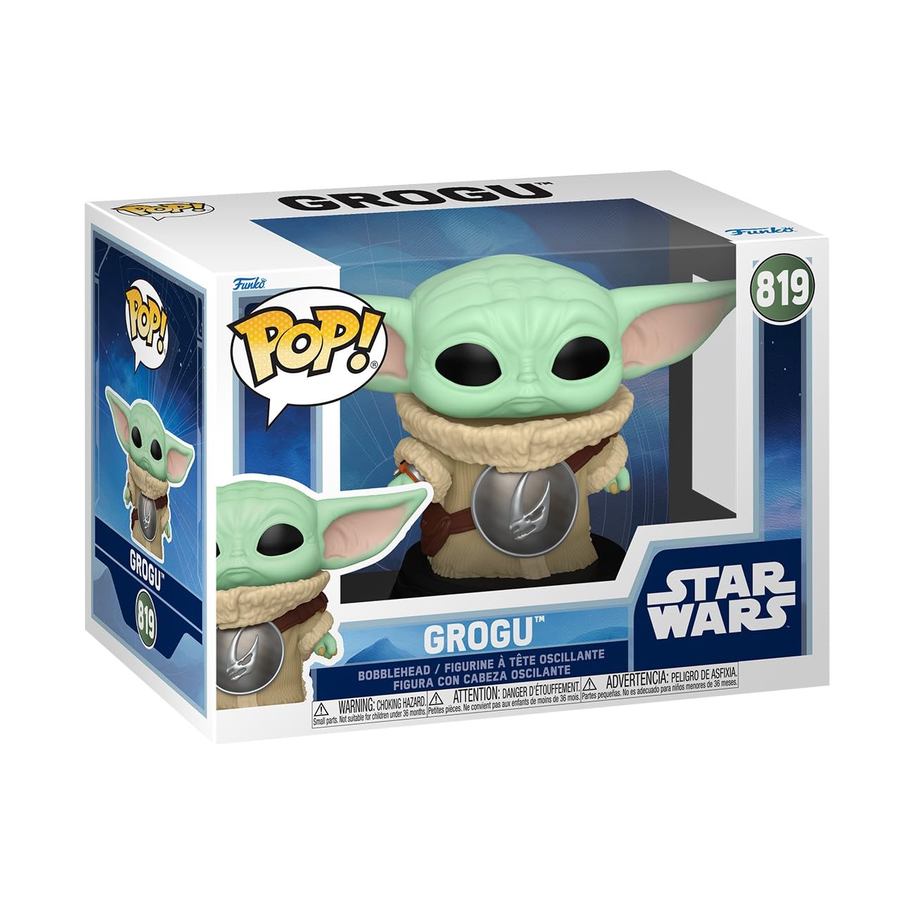 Funko POP! Star Wars: Mandalorian & Grogu - Grogu (Mudhorn Armor) | Official Mer