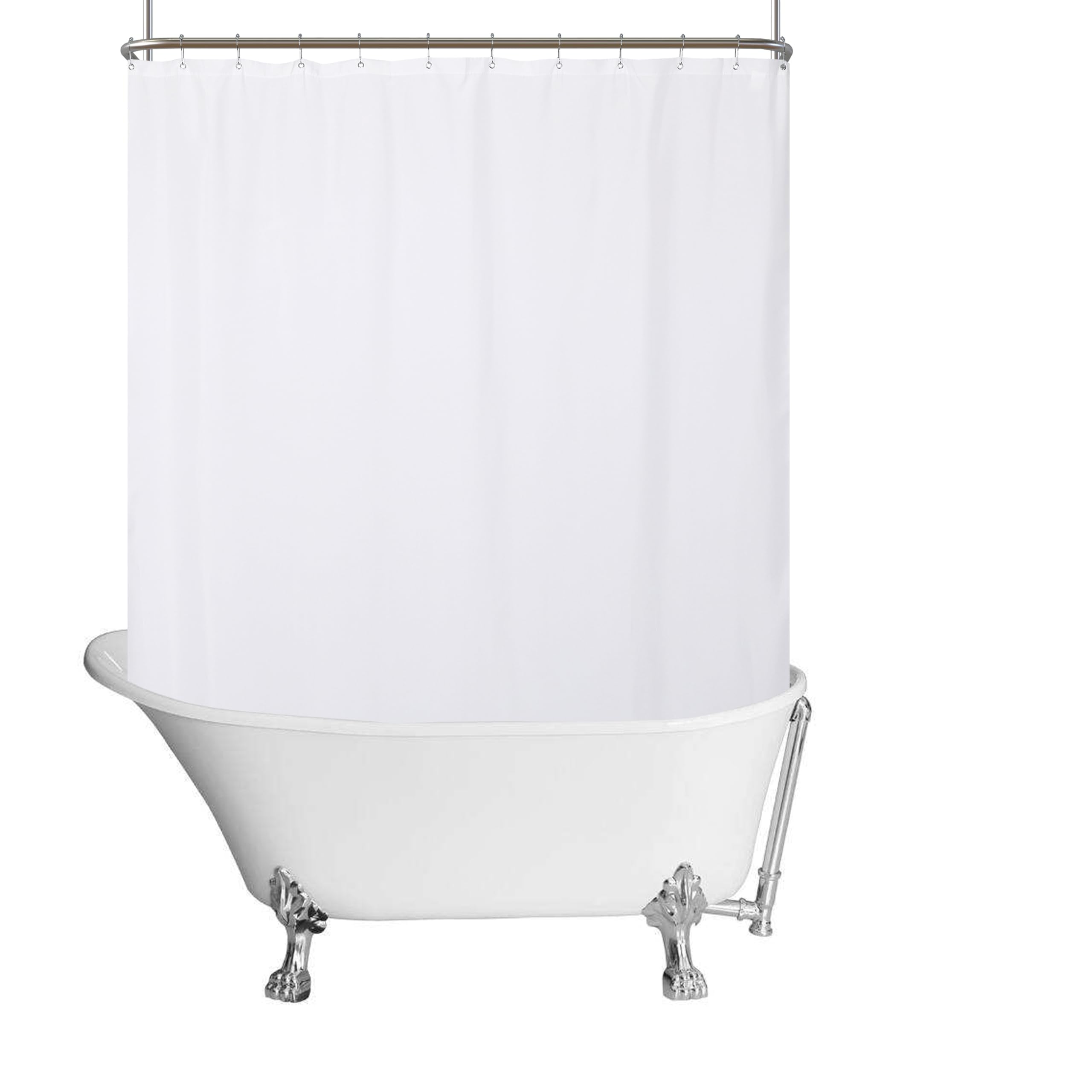 N&Y HOME Fabric Clawfoot Tub Shower Curtain 180 x 70 inch All Wrap Around - 36 H