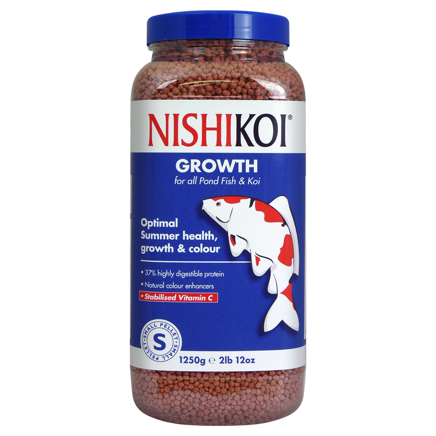 Nishikoi Growth Complete Food for Koi and Pond Fish - Small Pellets - 1250g | Co