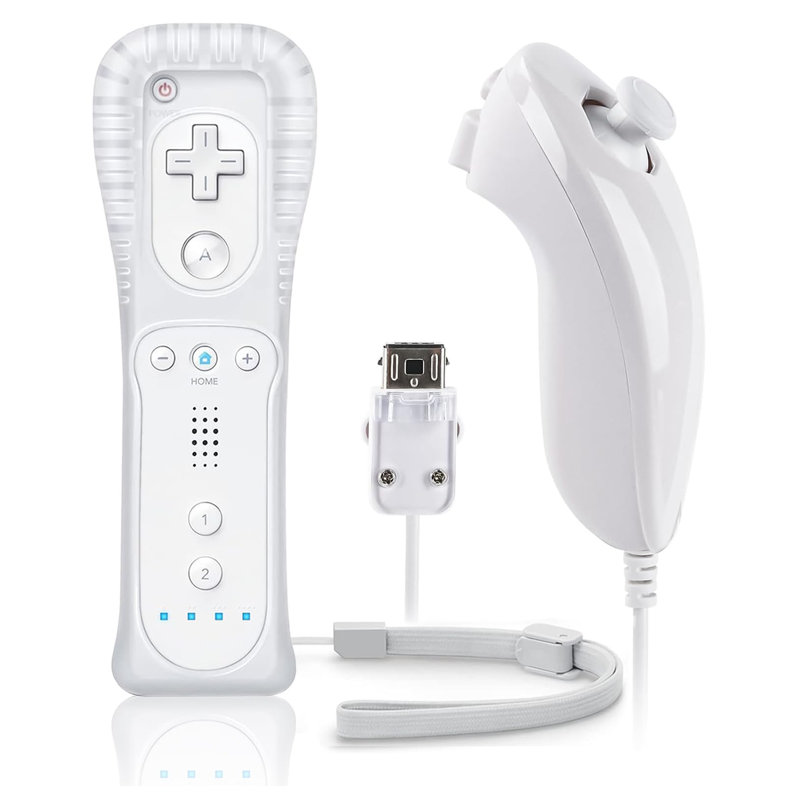 FIOTOK Wii Remote with Nunchuck for Nintendo Wii/Wii U | With upgraded functions