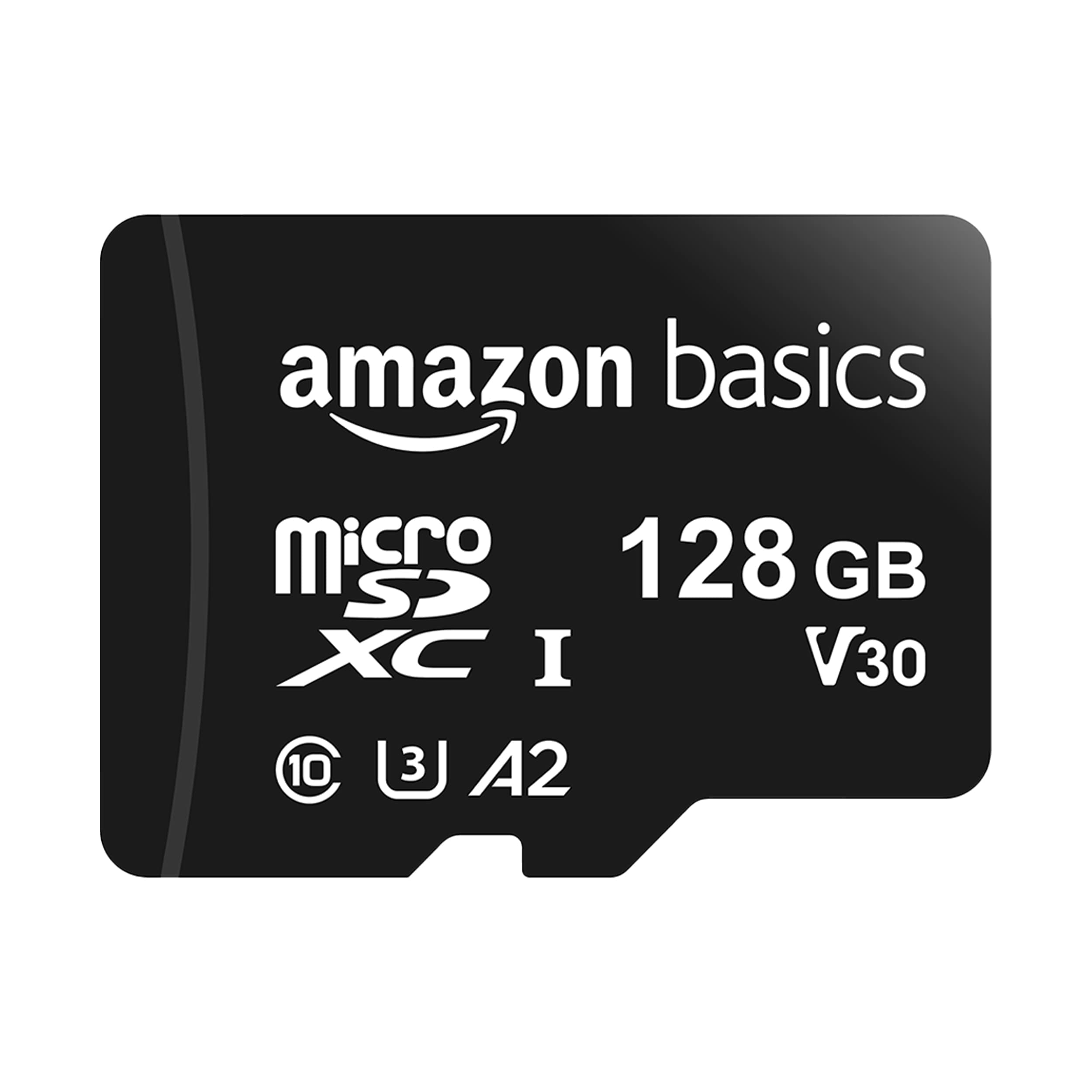 Amazon Basics microSDXC Memory Card with Full Size Adapter, A2, U3, Read Speed u