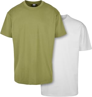 Urban Classics Men's Short Sleeve T-Shirt, Heavy Solid Color T Shirt for Men, Oversized Style, Available in Multiple Colors, Sizes S-5XL