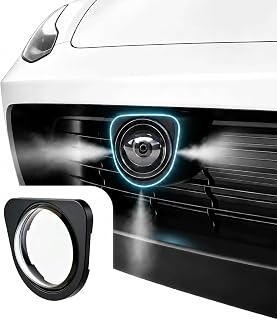 Triple-Vent Front Camera Glass Lens Guard for Tesla Model Y/YL/3(2025-2026) | Ventilated Optical Glass Lens Guard for Tesla Model Y Juniper Model 3 Model YL, Impact-proof, Clears fog fast, Precision-fit