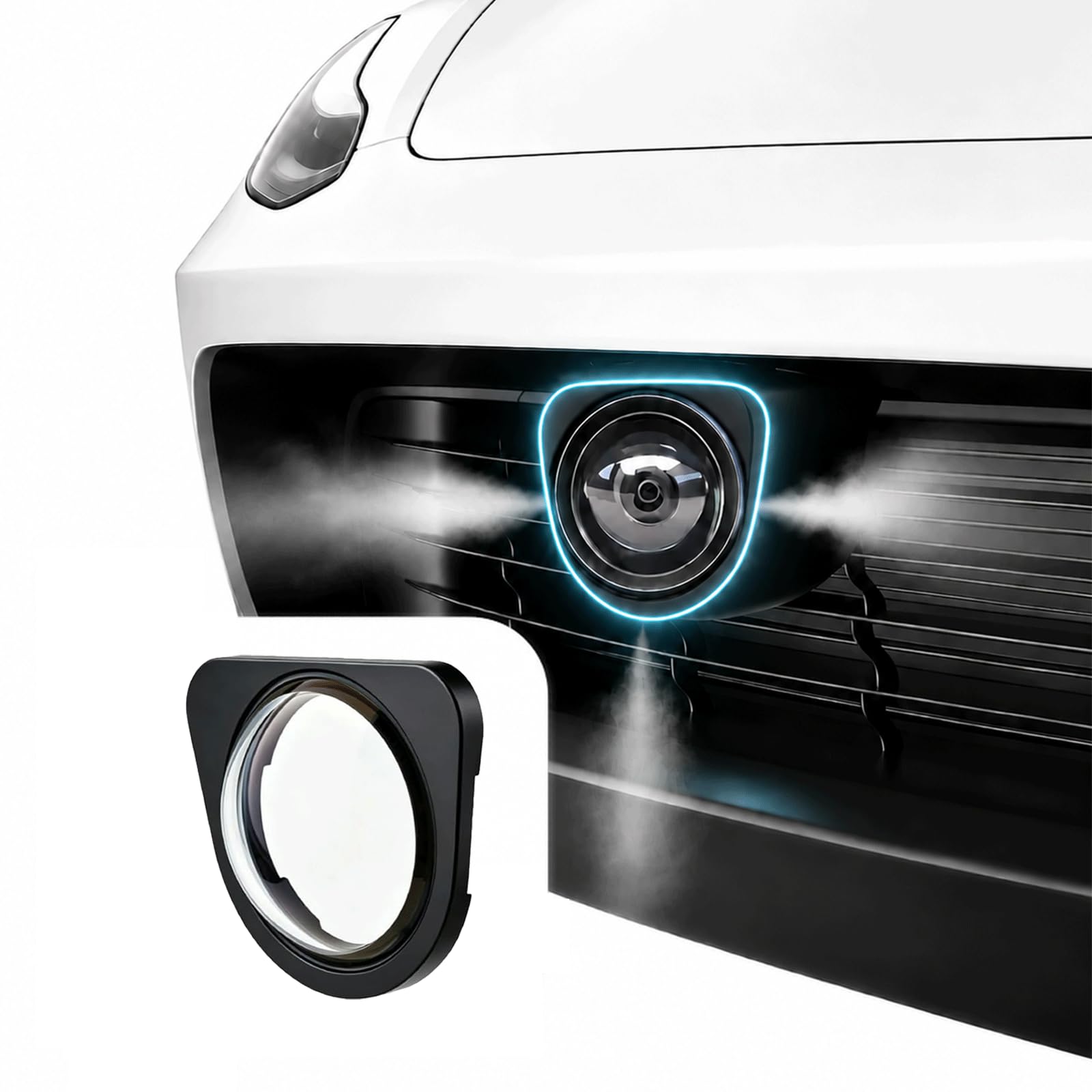 Triple-Vent Front Camera Glass Lens Guard for Tesla Model Y/YL/3(2025-2026) | Ve