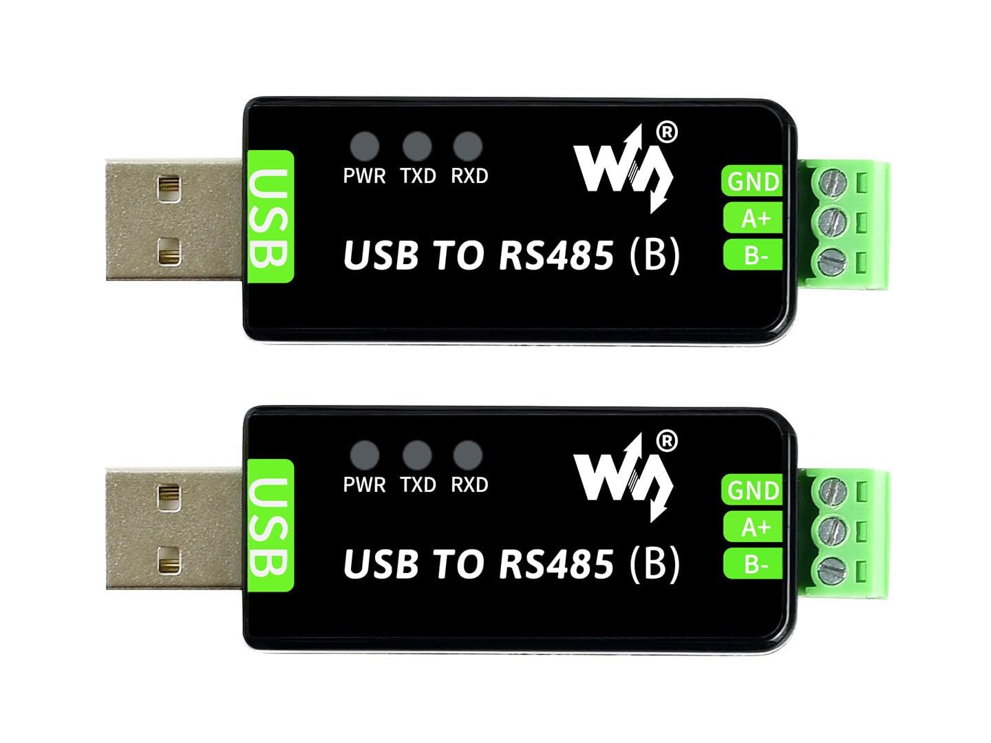 Waveshare Industrial USB TO RS485 Bidirectional Converter(2PCS), Onboard Origina
