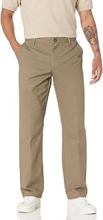 YUCENFU Mens Classic Fit Khaki Casual Chino Pants Hidden Waistband Big Tall