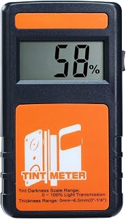 Handheld Digital Window Tint Meter 0%~100% Range Visual Light Transmission Light Transmission Continous Measurement Function (up to 4000) for Mesuring Film, Filmed Glass, Window Tint, Side Windshield