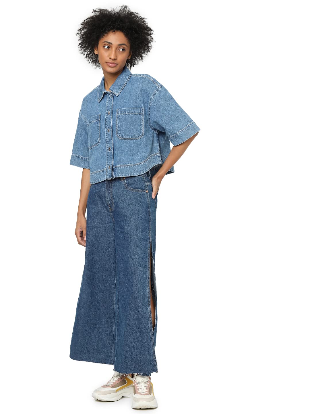 ONLY Shirt Onlcleo Life SS Crop Dnm T-Shirt PIM Noos for Women