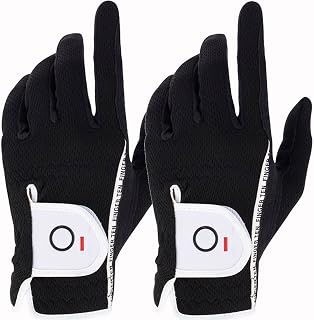 BRAMASOLE Men's Golf Gloves Rain Grip 2 Pack | Left or Right Hand Options, Breathable Comfort Soft Mesh for Long Rounds, All Weather Performance, Size S M ML XL XXL 3XL
